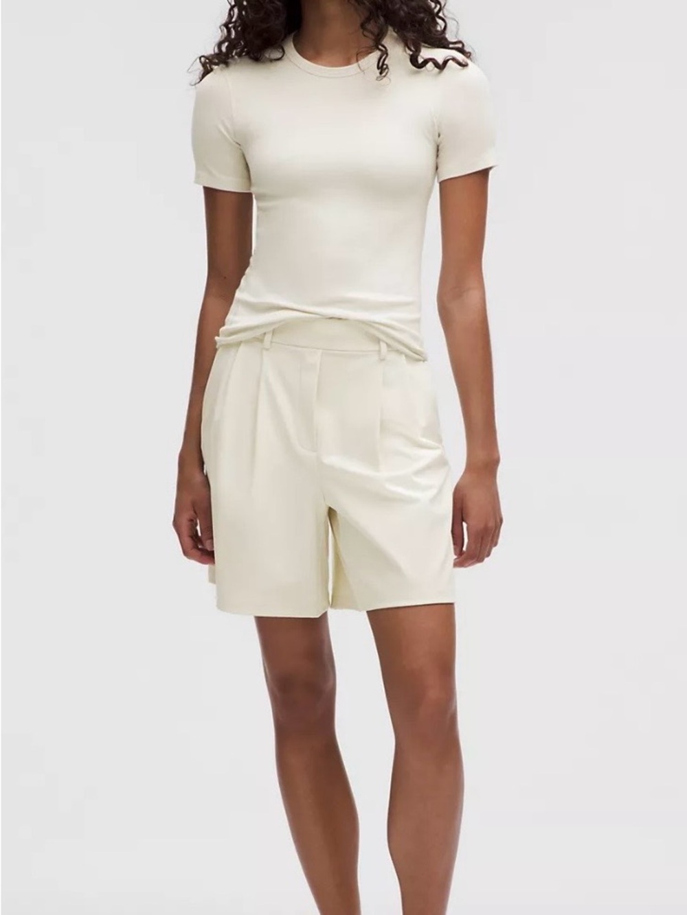 lululemon athletica Cream Hold Tight Short Sleeve Crew Tee
